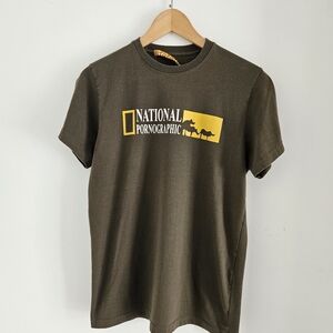 Vintage National Graphic Parody Shirt Mens Medium 2000s Y2K